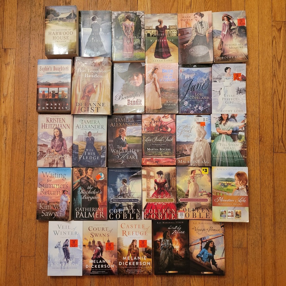 37 Christian Historical Romance Books Coble Ladd Sawyer Gist Western Regency